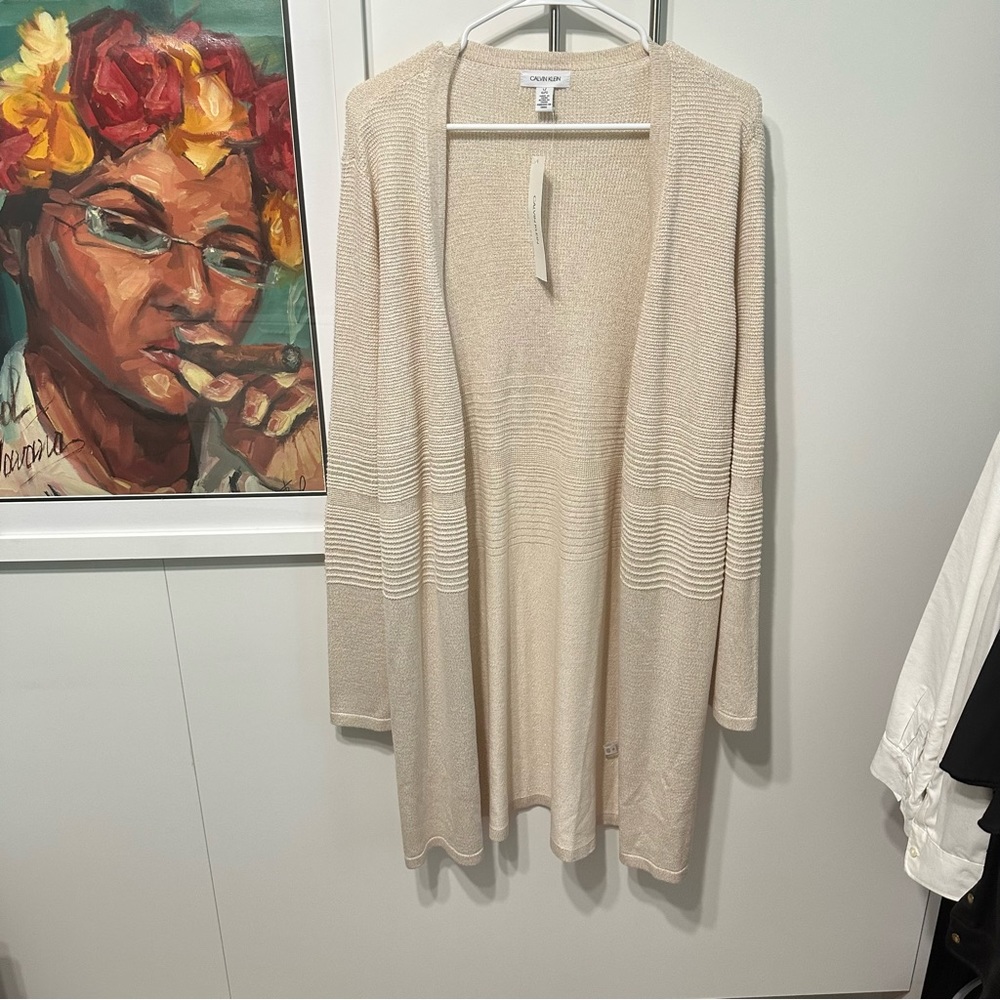 NWT Calvin Klein Sweater Jacket Size L